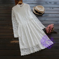 2016年日系優雅lace設計連身裙